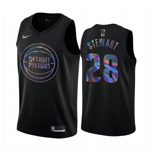 NBA Detroit Pistons Trikot Isaiah Stewart 28 Iridescent HWC Collection Swingman - Herren